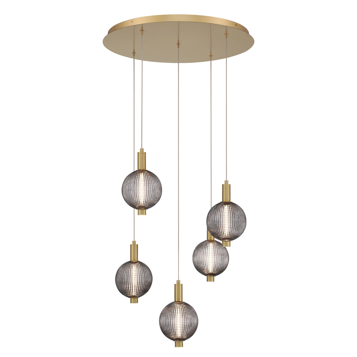 Eurofase 47208-018 Palmas LED Multi-Light Pendant in Gold