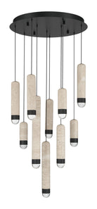 Eurofase 50130-016 Cambre LED Multi-Light Pendant in Matte Black
