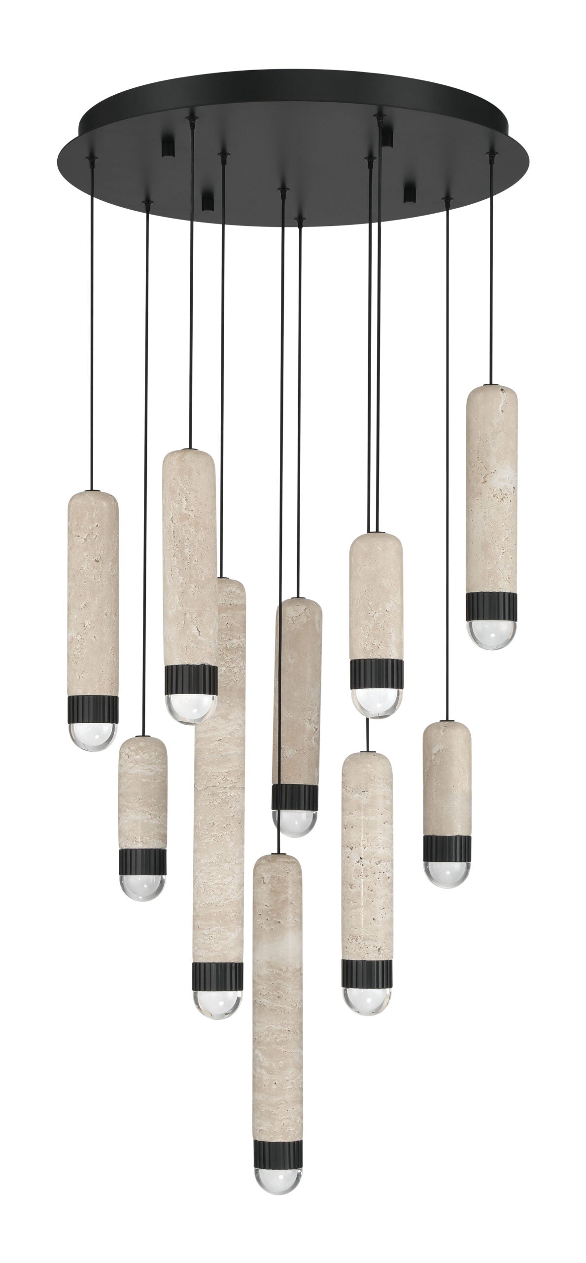 Eurofase 50130-016 Cambre LED Multi-Light Pendant in Matte Black