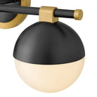 Meuble-lavabo Bowie 54563LCB-BK de Hinkley Lighting, en laiton laqué avec accents noirs