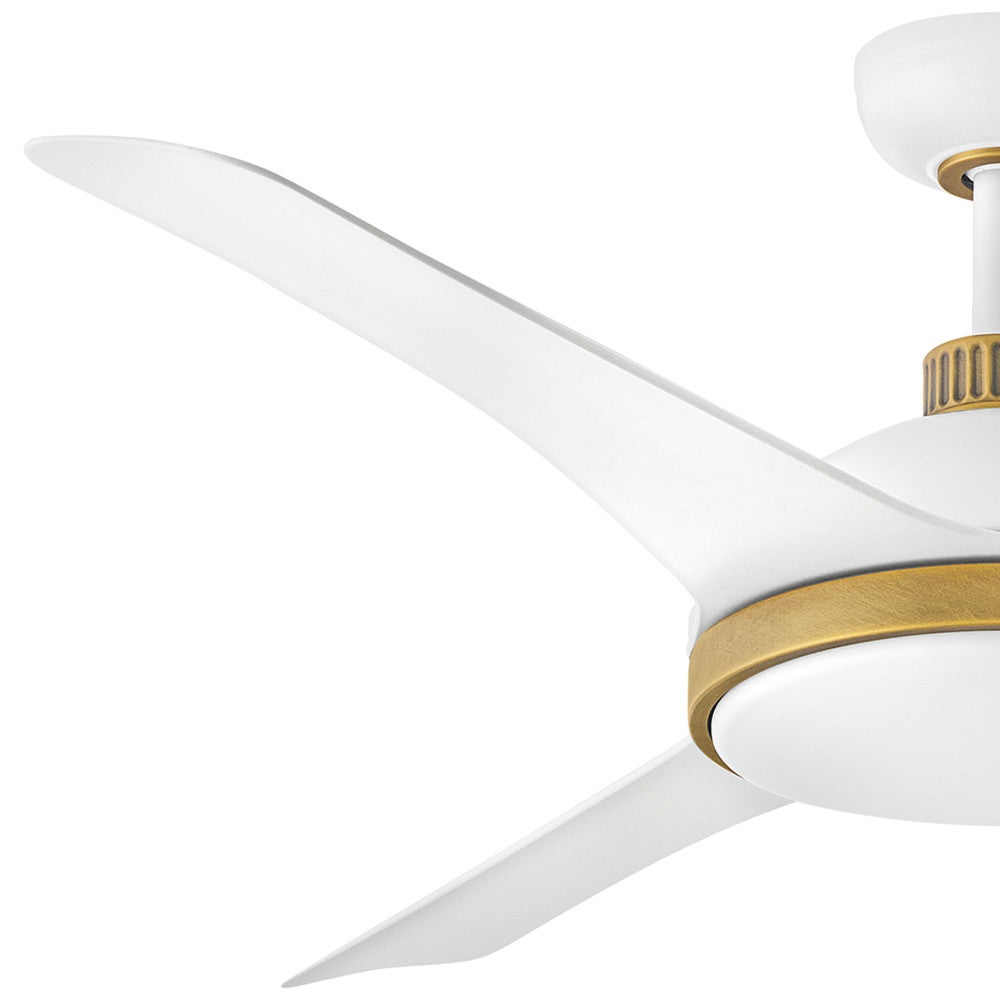 Éclairage intelligent Hinkley Lighting 906556FMW-LDD Alba LED Ventilateur  en blanc mat