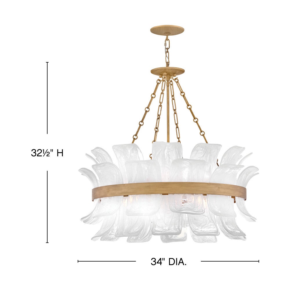 Fredrick Ramond FR46914BNG Fleur Pendant in Burnished Gold