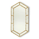 Global Views DES990015 Sara Bamboo Hexagon Mirror in Gold Leaf detail