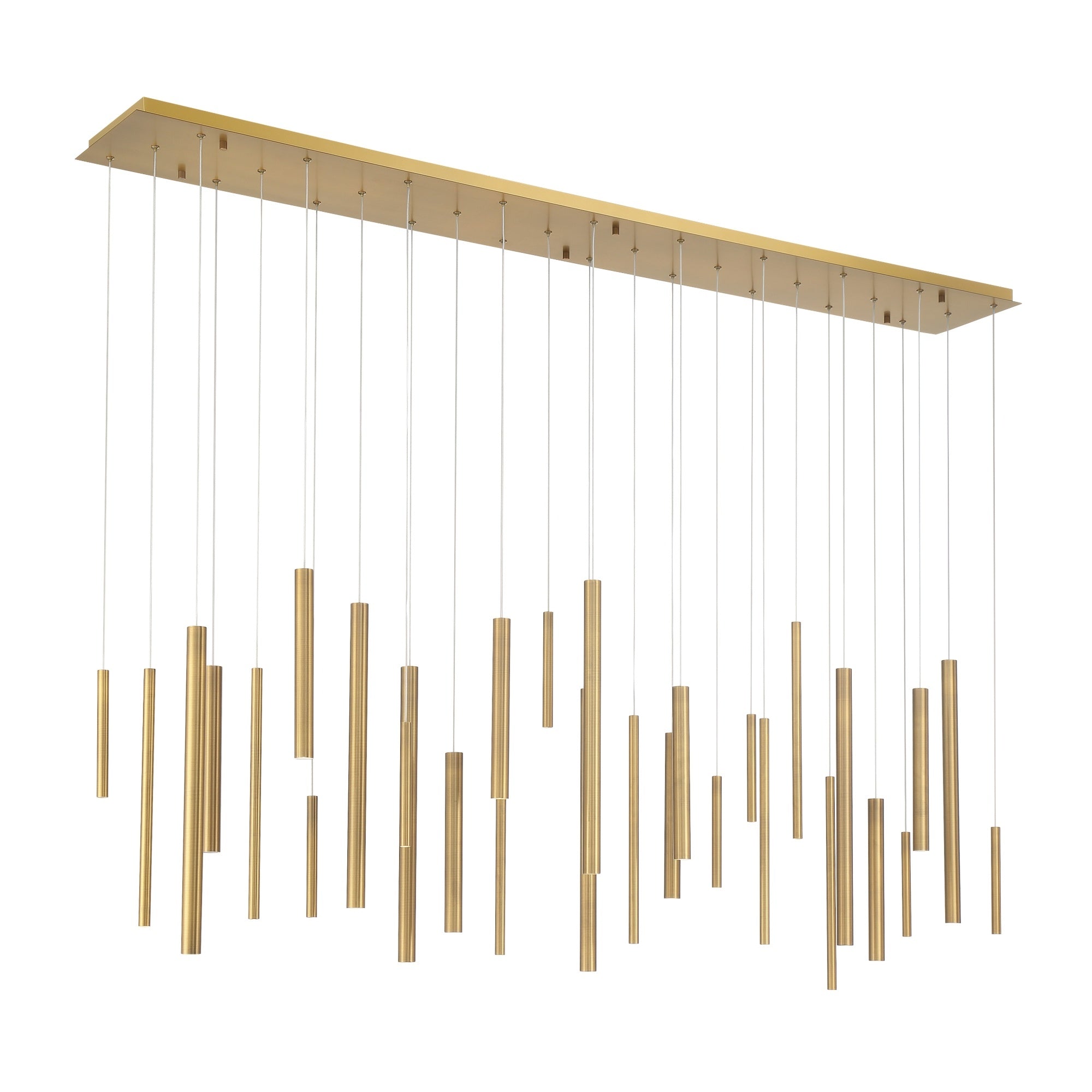 Eurofase 46814-043 Santana LED Linear Chandelier in Antique Brass