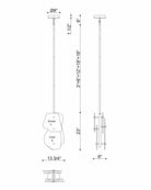 Europhase 50463-015 Grotto LED Suspension en nickel poli