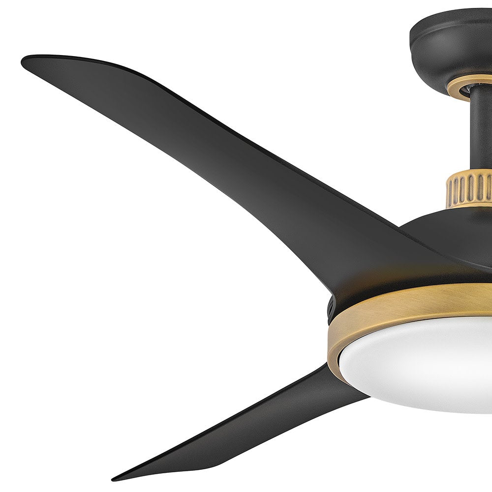 Éclairage intelligent Hinkley Lighting 906556FMB-LDD Alba LED Ventilateur  en noir mat