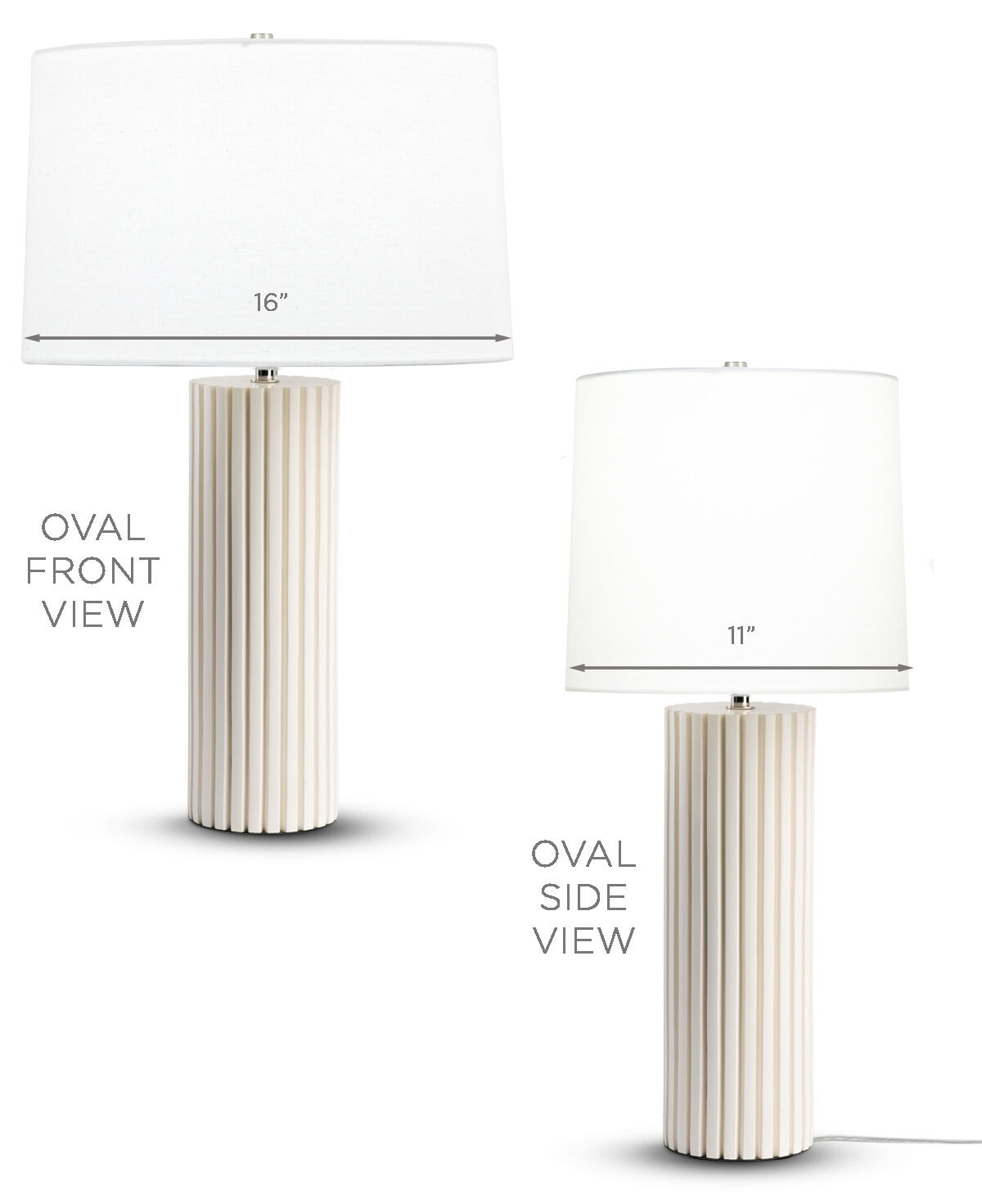 Bluth Table Lamp - Off-White - Off-White Linen Oval (FLO-4519-OVAL-OWL)