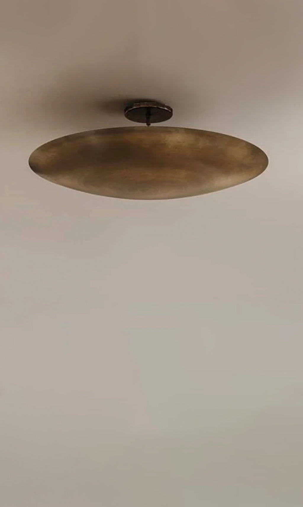 Dounia Home - DH-DOMFLUMOU-SM-AB - Dome Flush Mount Light Fixture - Antique Brass