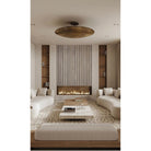 Dounia Home - DH-DOMFLUMOU-SM-MGM - Dome Flush Mount Light Fixture - Matte Gun Metal