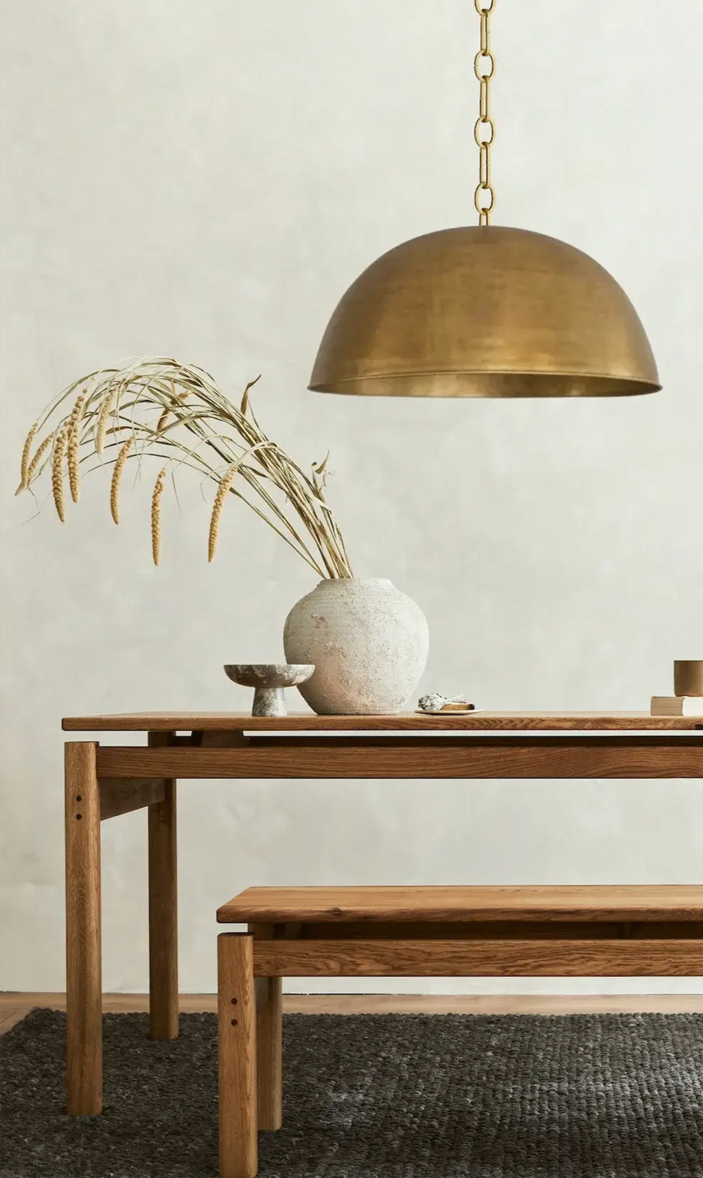 Dounia Home - DH-DOMPENLIG-SM-MGM-3FT - Dome Pendant Light - Matte Gun metal