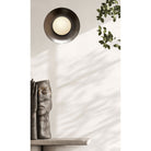 Dounia Home - DH-DOMROUWAL-SM-NIK - Dome Round Wall Sconce - Brushed Nickel Silver