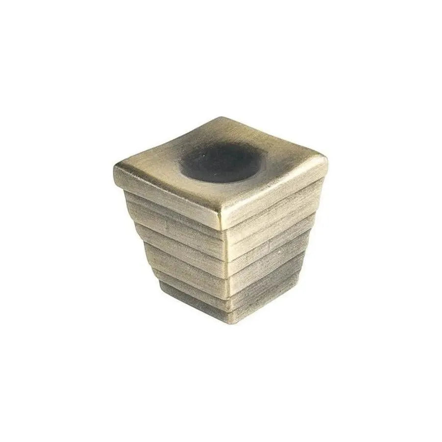 Du Verre Hardware - Forged 2 Cube Knob - DVFC09-AB | Montreal Lighting & Hardware