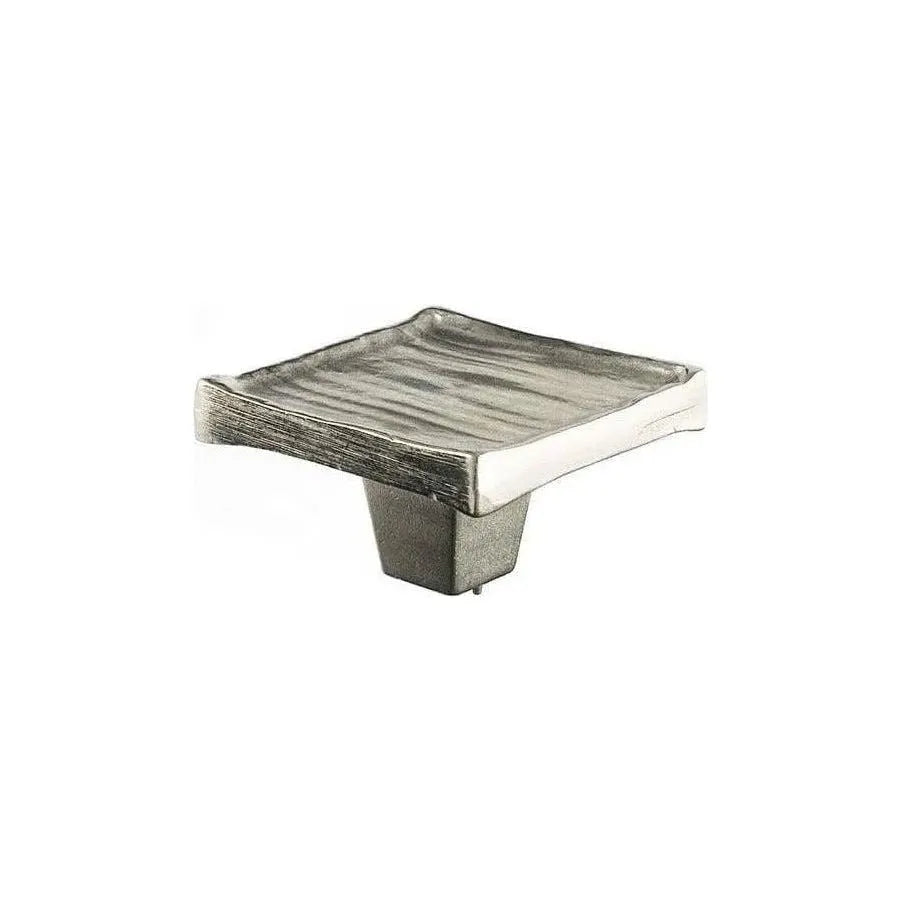 Du Verre Hardware - Forged 3 Square Knob - DVFC305-SN | Montreal Lighting & Hardware