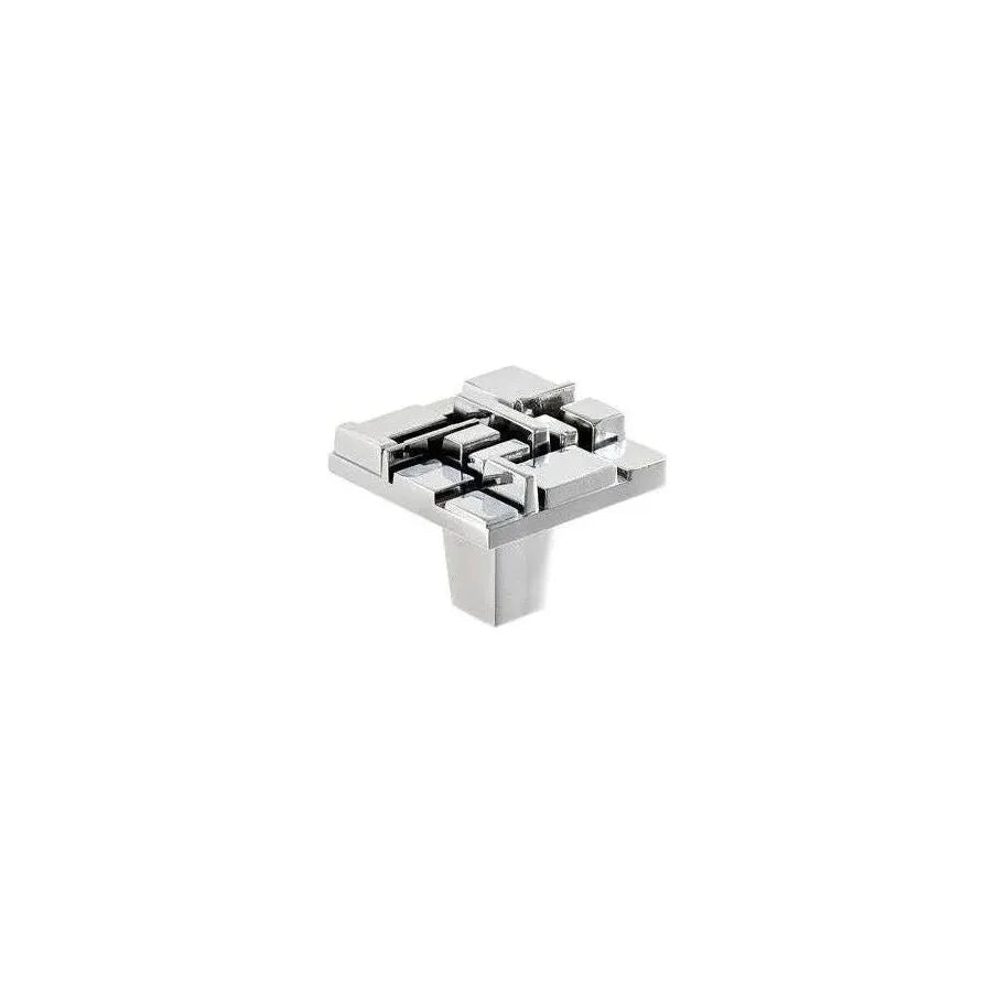 Du Verre Hardware - Offset Square Knob - DVOF01-PC | Montreal Lighting & Hardware