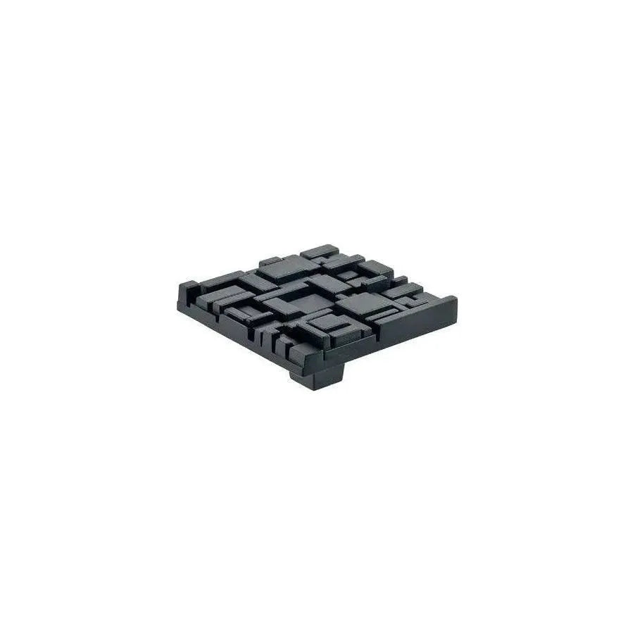 Du Verre Hardware - Offset Square Knob - DVOF02-BM | Montreal Lighting & Hardware