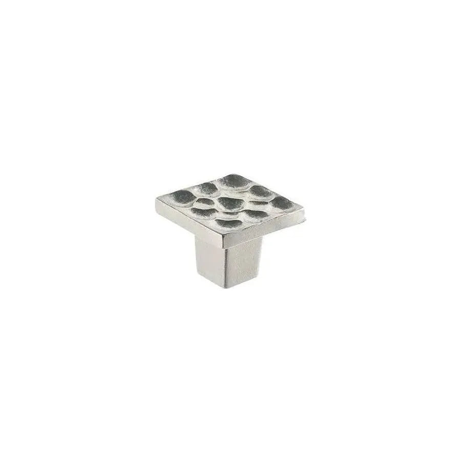 Du Verre Hardware - Pomegranate Square Knob - DVP11-SN | Montreal Lighting & Hardware