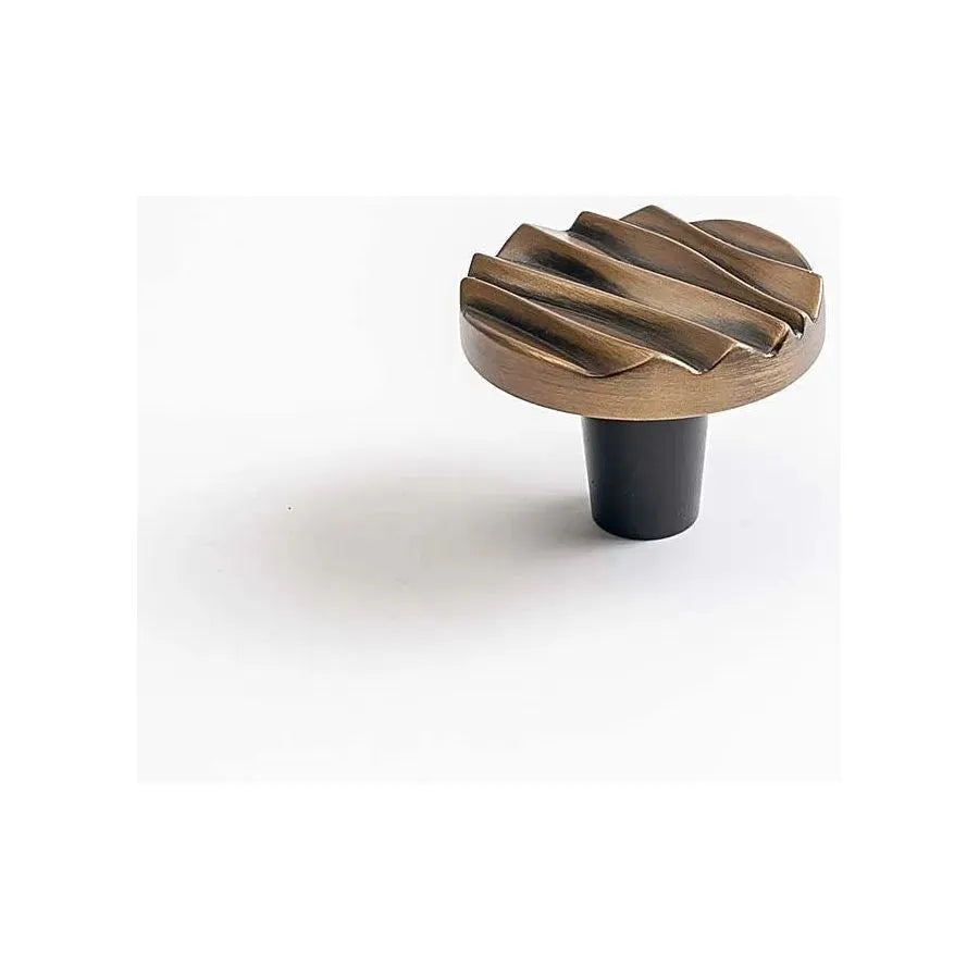 Du Verre Hardware - Wave Round Knob - DVWA01-AB | Montreal Lighting & Hardware