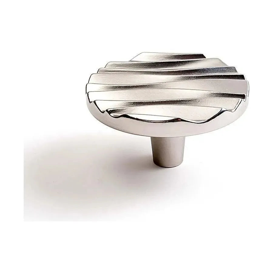 Du Verre Hardware - Wave Round Knob - DVWA02-SN | Montreal Lighting & Hardware