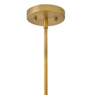 Lark 83687LCB-SO Casey Metal Shade Pendant in Lacquered Brass with Satin Off-White accents