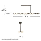 Fredrick Ramond FR41909BX Selene Linear Chandelier in Black Oxide