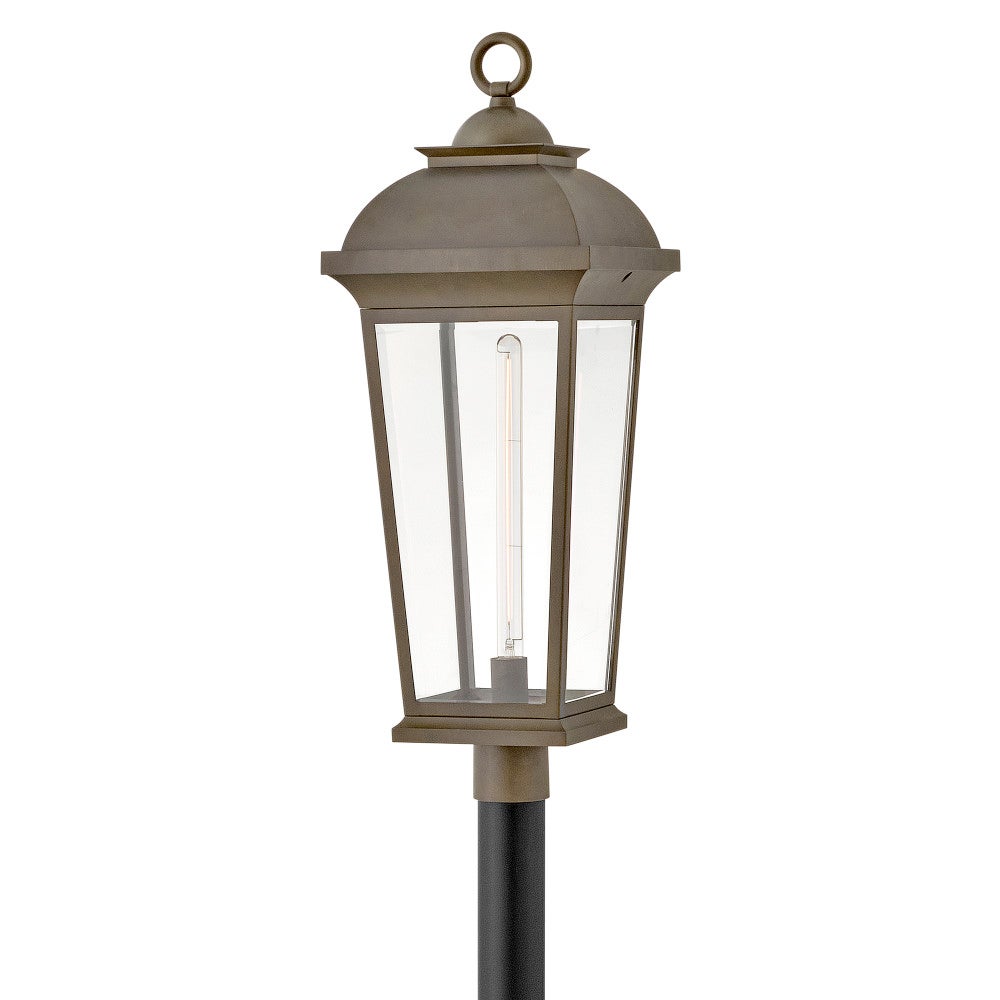 Hinkley Lighting 19691BLB Hawthorne Post Mount Lantern in Blackened Brass