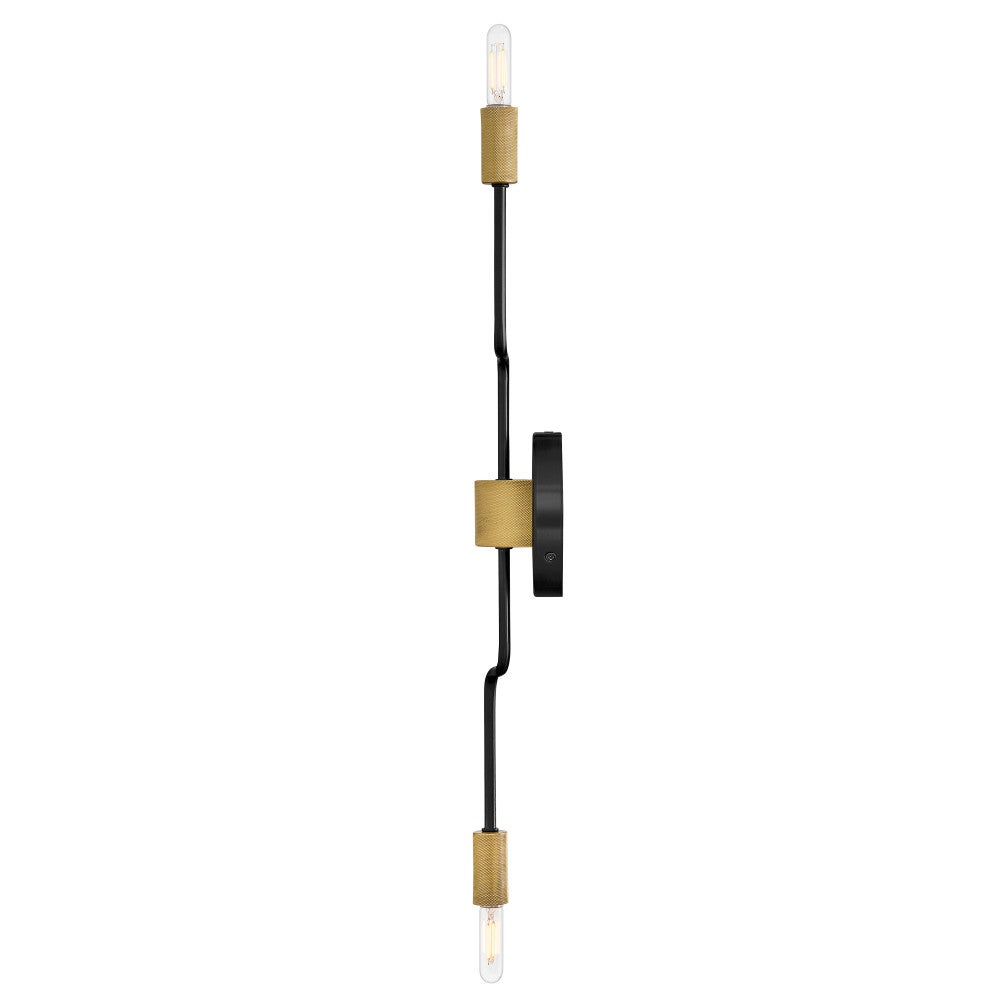 Applique double réglable Lark 83632BK-LCB Austen, coloris noir