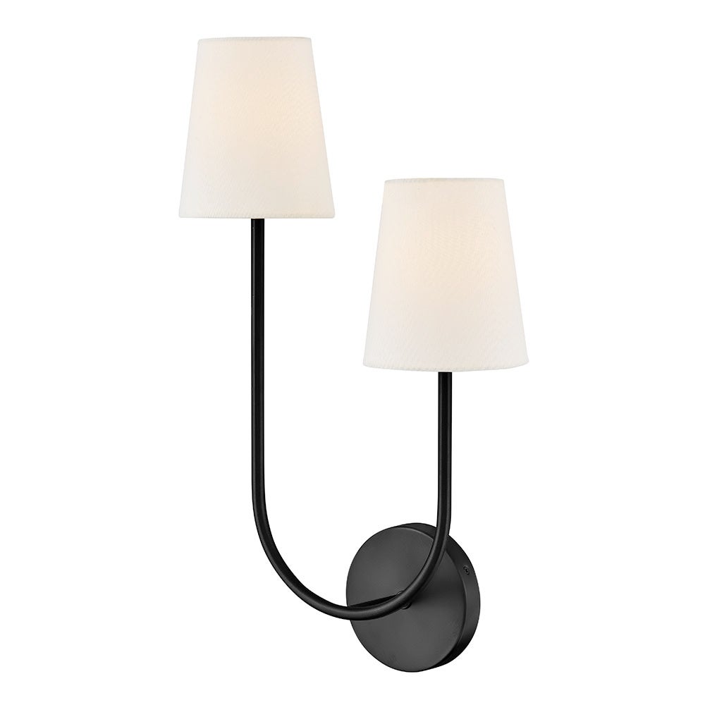 Applique double Lark 84262BK Cora en noir