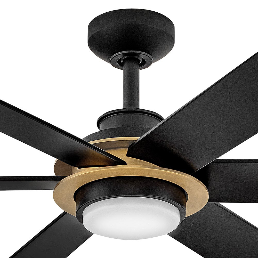 Éclairage intelligent LED Hinkley Lighting 906964FMB-LDD Andros Ventilateur  en noir mat