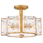 Robinet semi-encastré en verre Florian de Fredrick Ramond FR41601DA, finition laiton vieilli