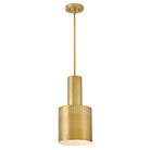 Lark 83687LCB Casey Metal Shade Pendant in Lacquered Brass