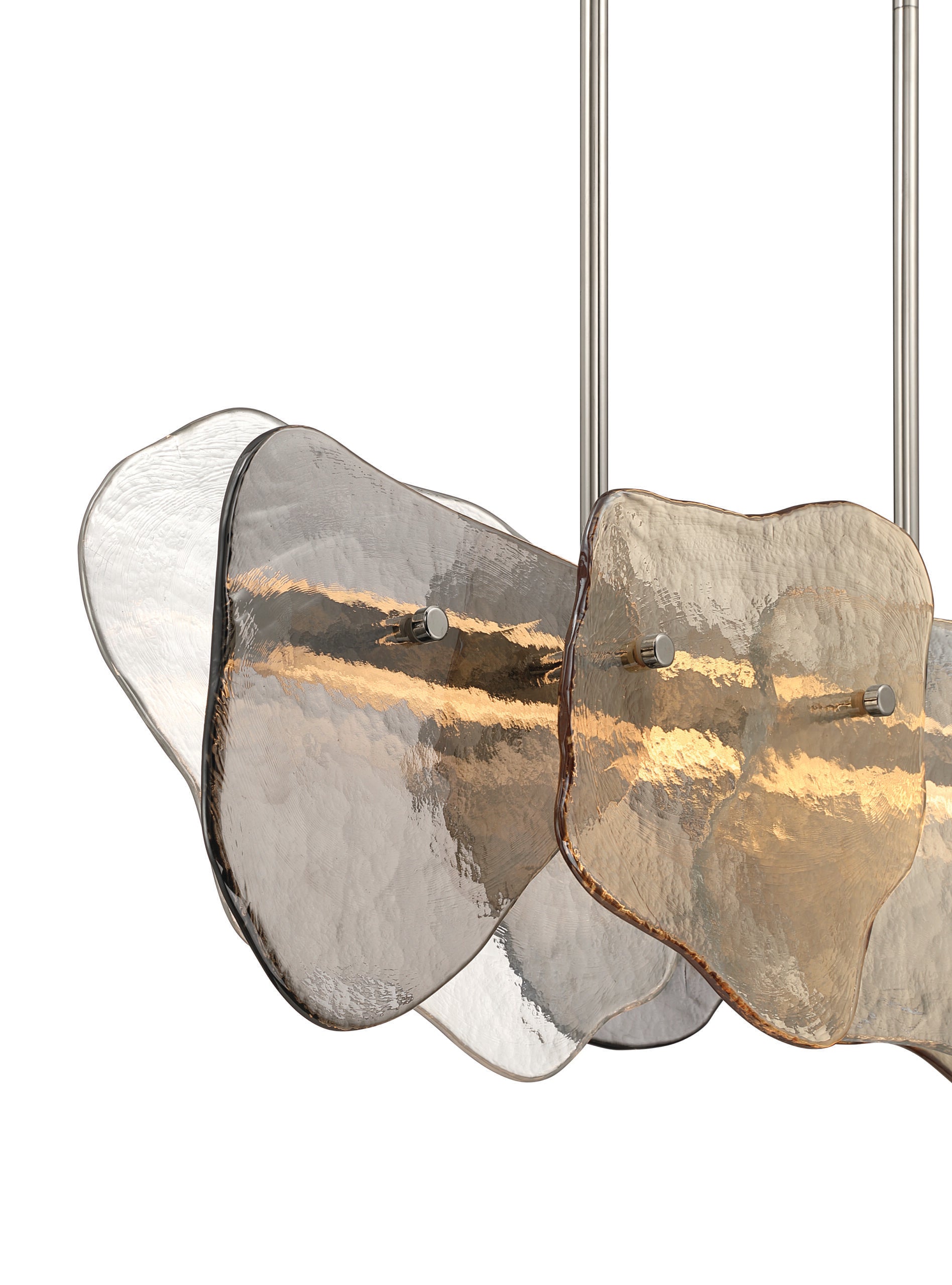 Eurofase 50462-018 Grotto LED Linear Chandelier in Polished Nickel