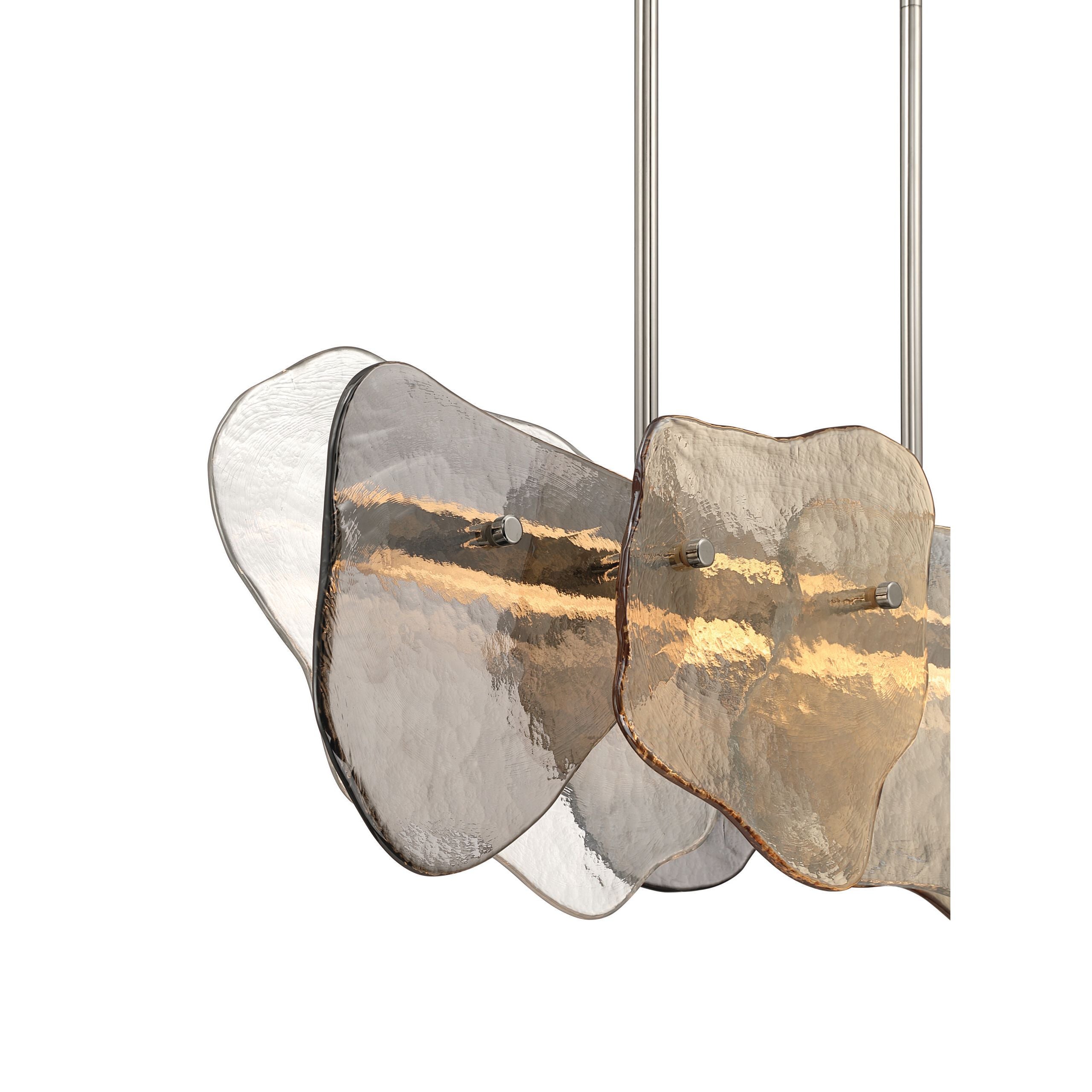 Europhase 50462-018 Grotto LED Linéaire Suspendu en nickel poli