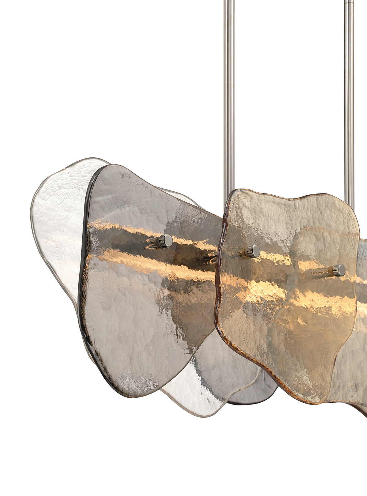 Eurofase 50462-018 Grotto LED Linear Chandelier in Polished Nickel