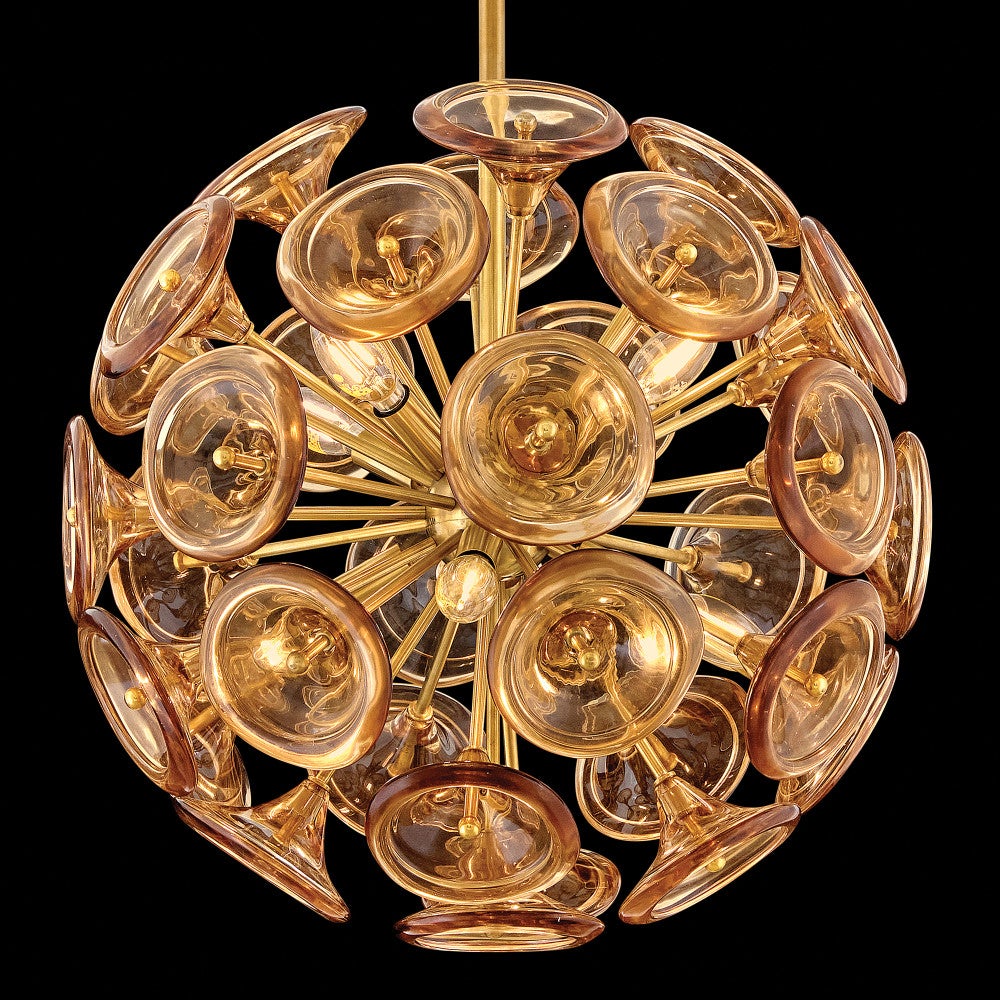 Fredrick Ramond FR46907UB-AM Globe Maya Suspension en laiton non verni