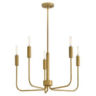 Lark 83634LCB Austen Rope Wrapped Chandelier in Lacquered Brass