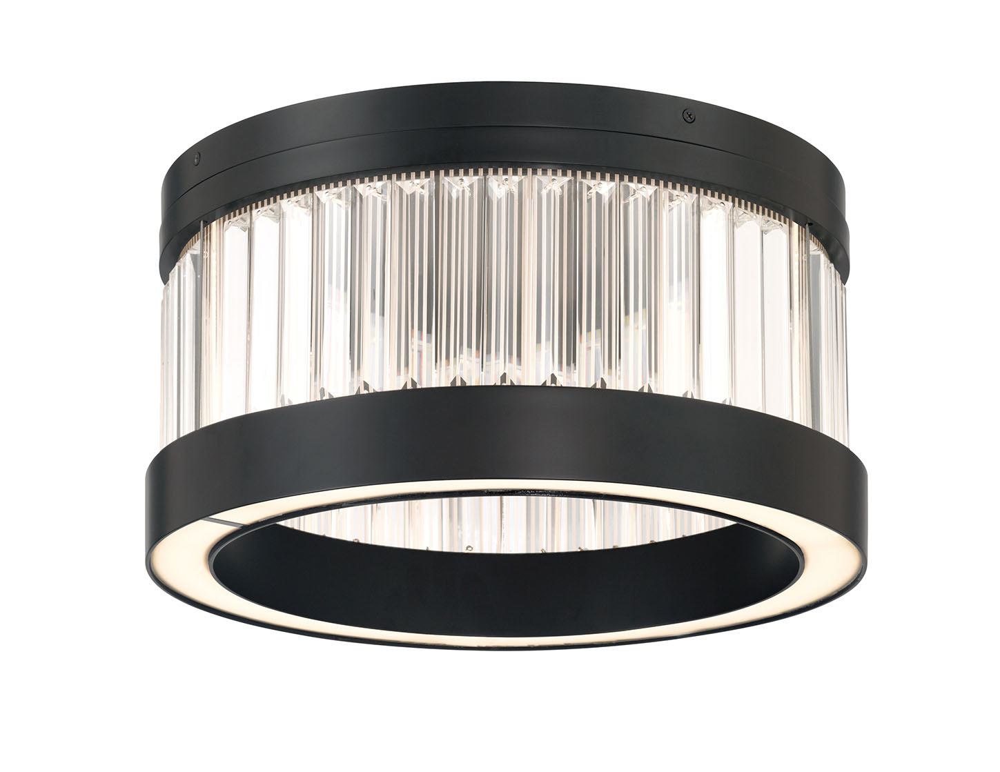 Eurofase 49355-024 Empra LED Crystal Flush Mount in Matte Black