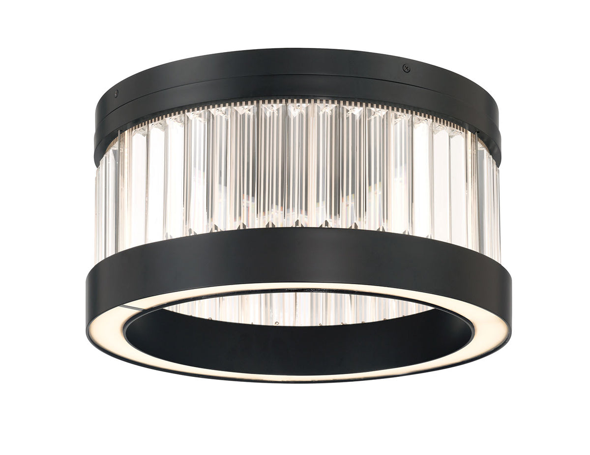 Eurofase 49355-024 Empra LED Crystal Flush Mount in Matte Black