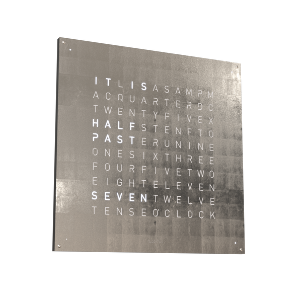 QLOCKTWO EARTH 90 Édition Créateur Platine