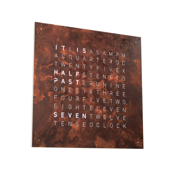 QLOCKTWO EARTH 90 Édition Créateur Rouille