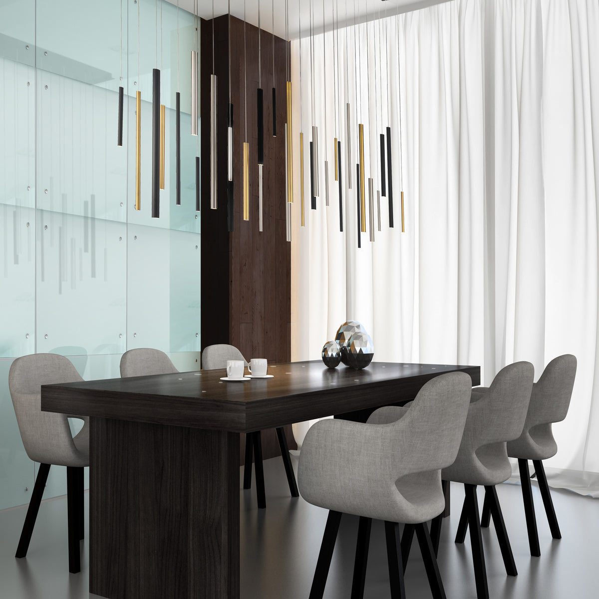 Eurofase 46814-012 Santana LED Linear Chandelier in Multi Color