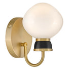 Meuble-lavabo Lucy de Lark (réf. 85590LCB-BK) en laiton laqué avec accents noirs