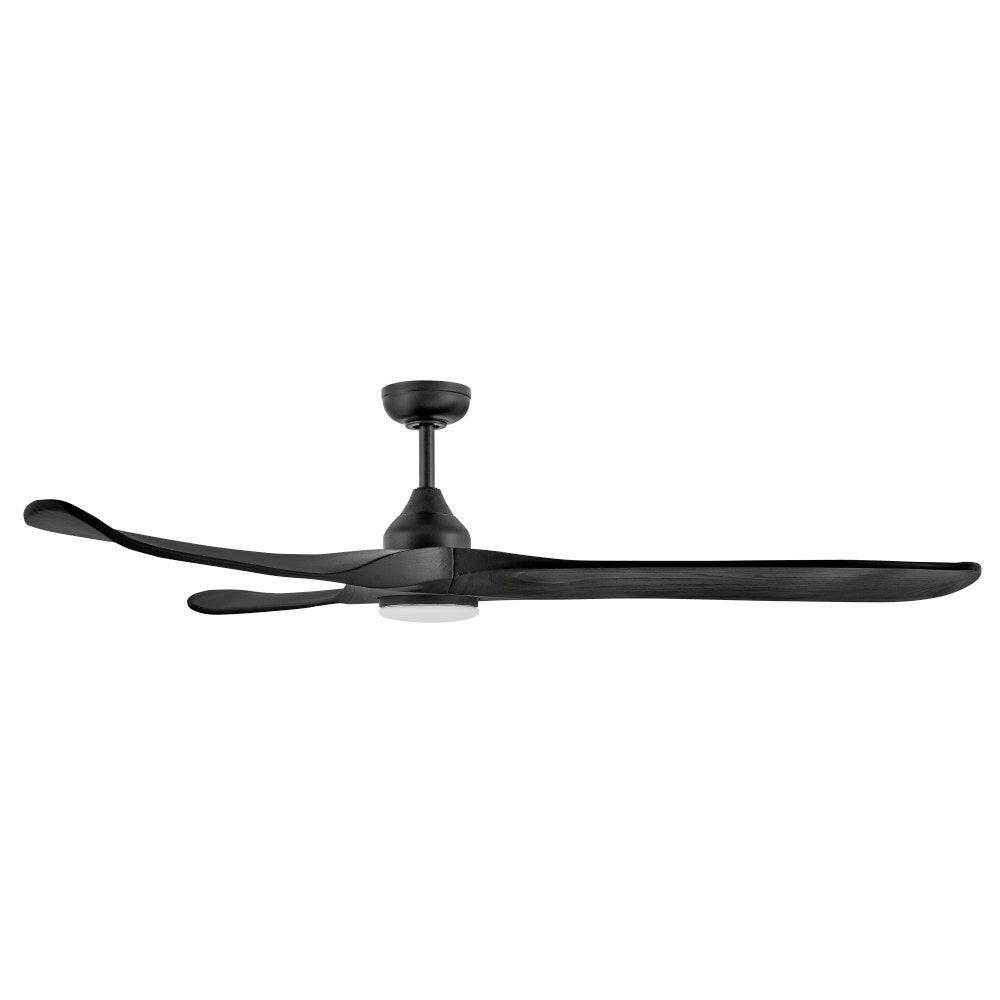 Luminaire intelligent à DEL Hinkley Lighting 903872FBB-LDD Swell Ventilateur  en noir mat
