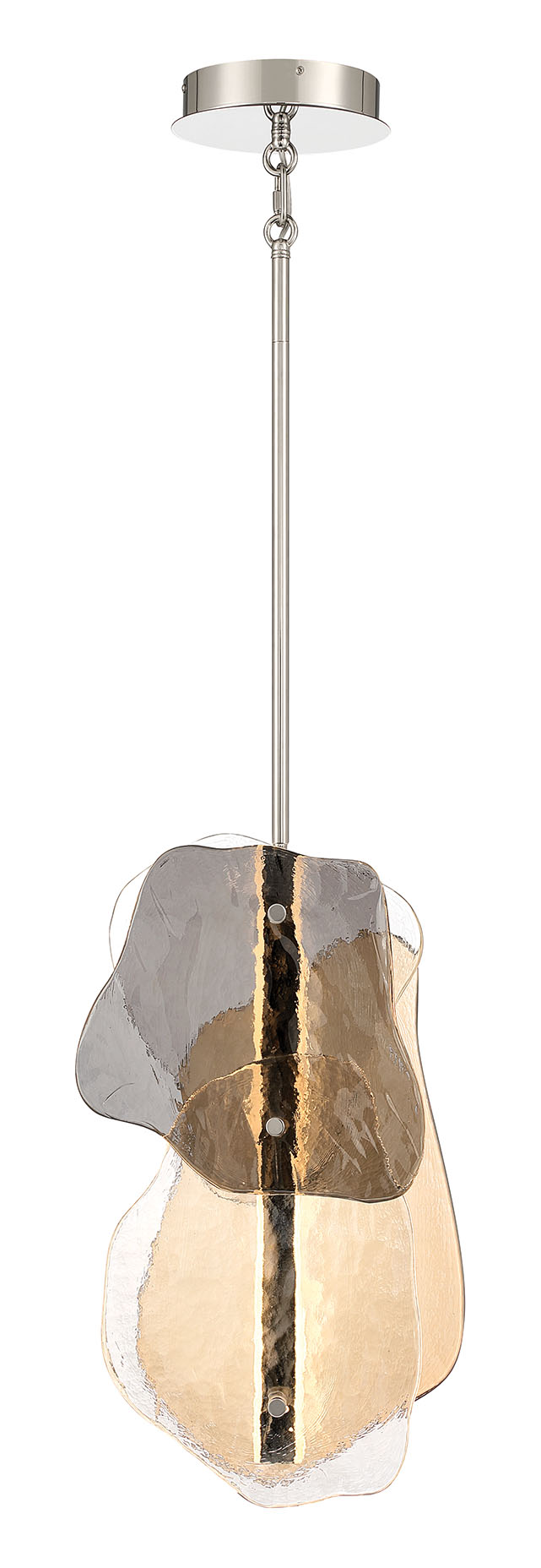 Europhase 50464-012 Grotto LED Suspension en nickel poli