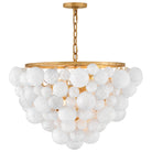 Fredrick Ramond FR41565DA Marabel Verre soufflé à plusieurs niveaux Suspension en laiton vieilli
