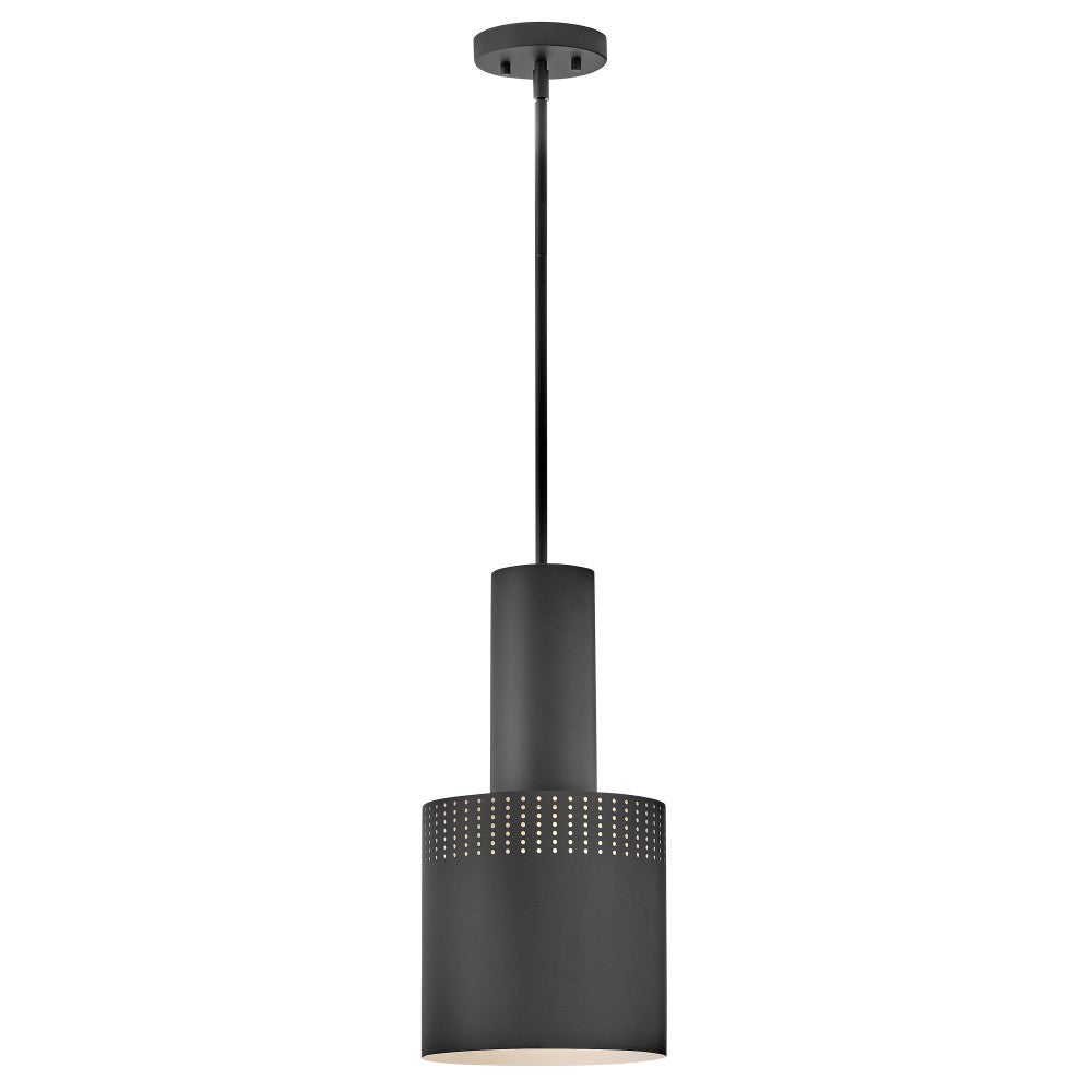 Lark 83687BK Casey Metal Shade Pendant in Black
