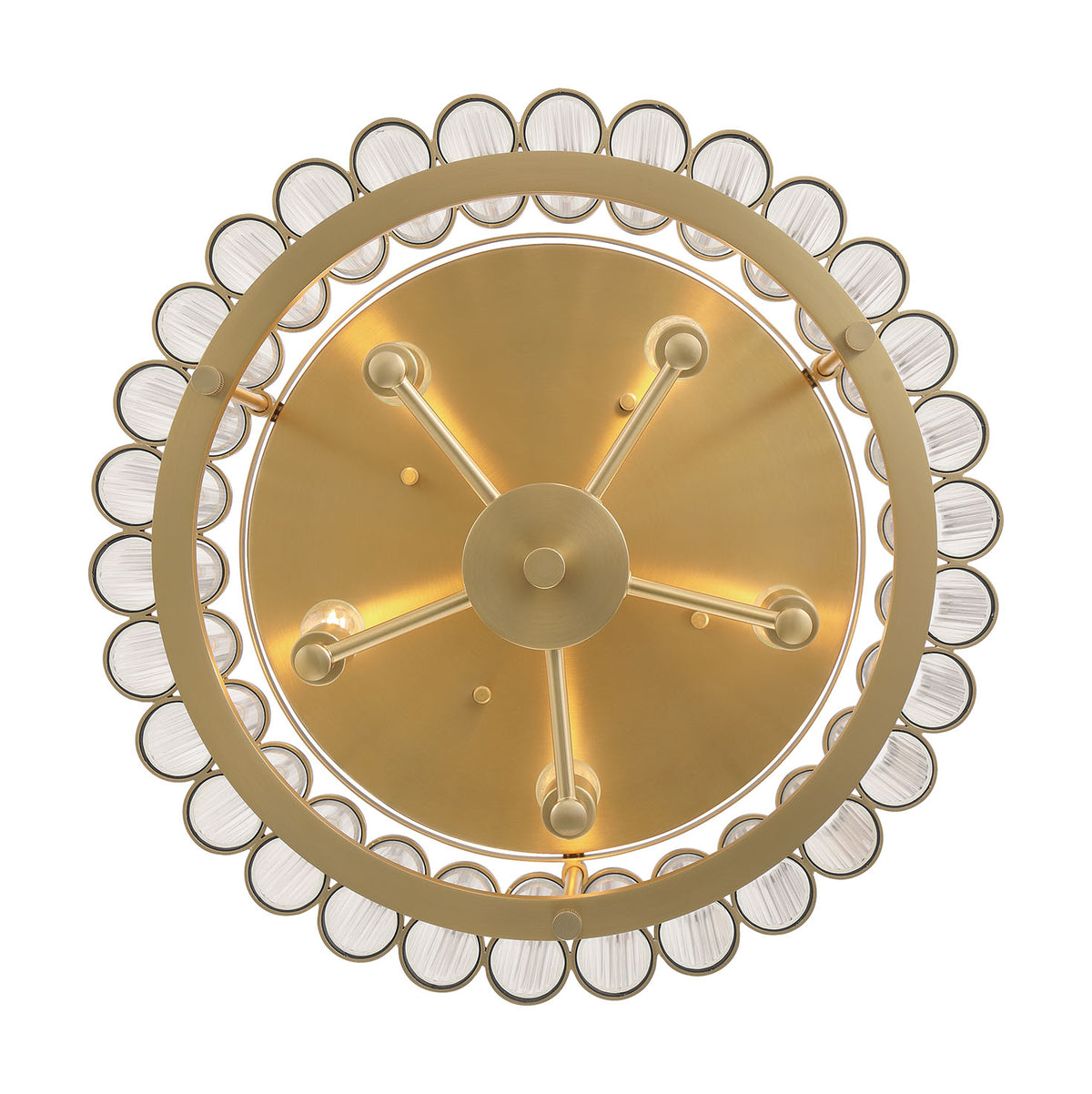 Eurofase 49185-010 Glasbury LED Flush Mount in Gold