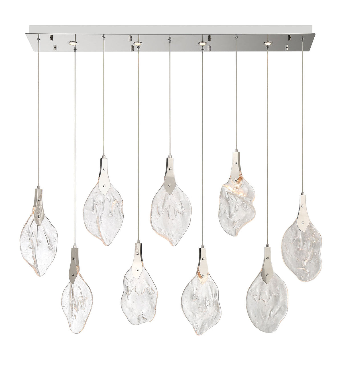Eurofase 50103-010 Jateo LED Linear Chandelier in Polished Nickel