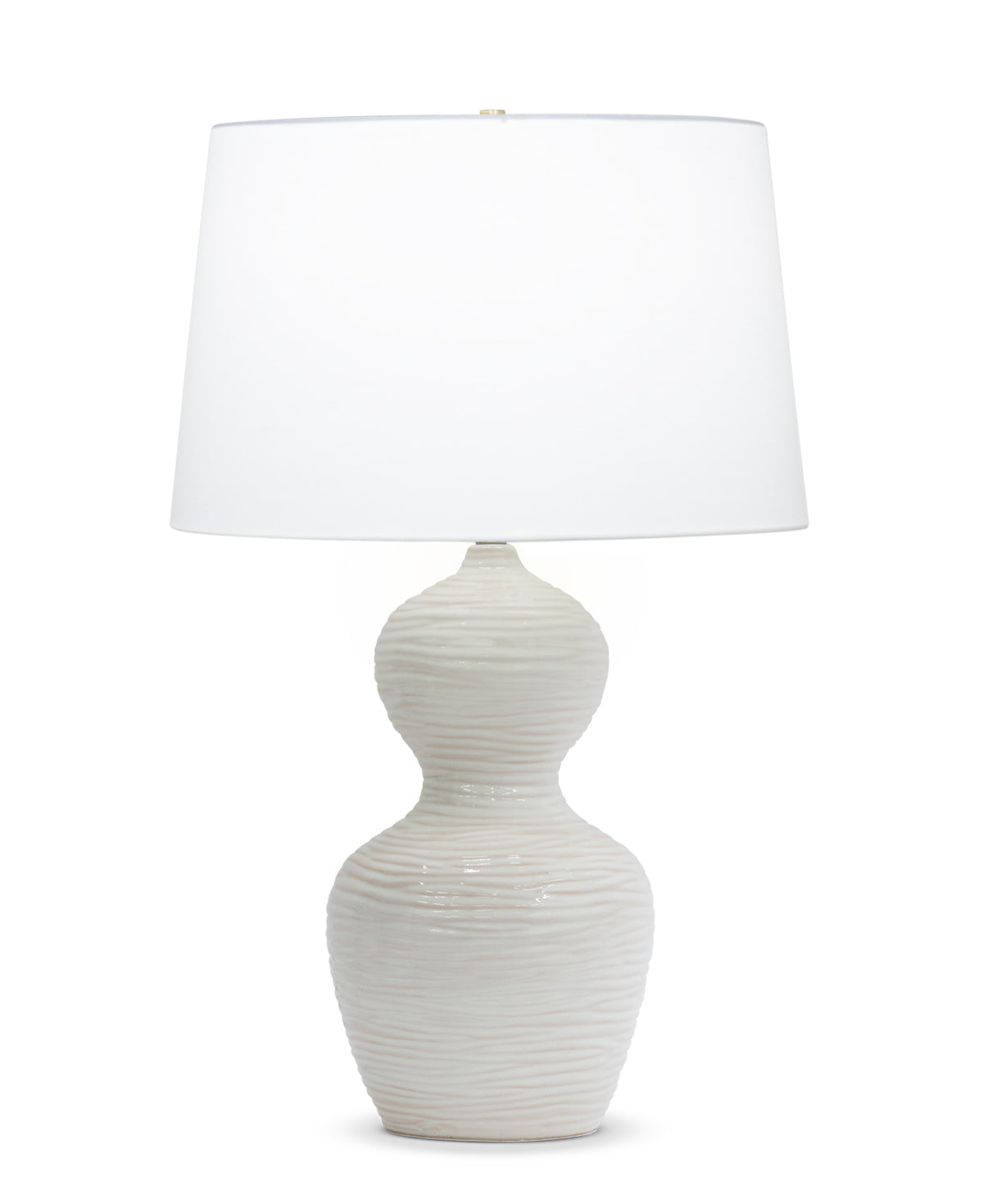 Theresa Table Lamp - White - Off-White Cotton (FLO-4573-OWC)