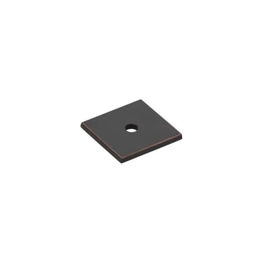Emtek - Art Deco Square Back Plate for Knob - 86434US10B | Montreal Lighting & Hardware