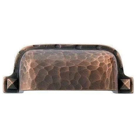 Emtek - Hammered Bin Pull - 86049US10B | Montreal Lighting & Hardware